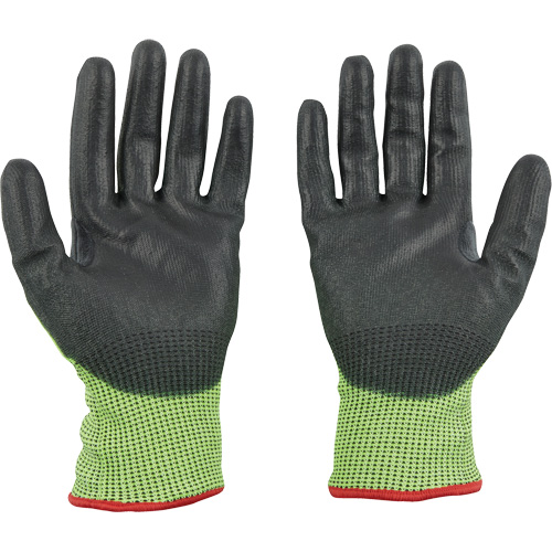 Gants &agrave; haute visibilit&eacute; enduits par trempage, Taille 2T-Grand, Calibre 15, Rev&ecirc;tement Polyur&eacute;thane, Enveloppe en Poly&eacute;thyl&egrave;ne, ASTM ANSI niveau A5 Chandler Sales