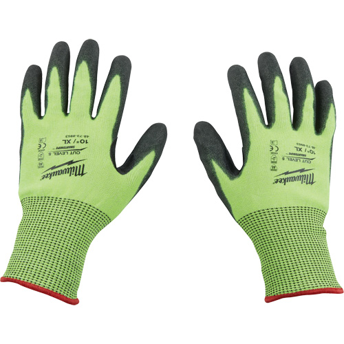 Gants &agrave; haute visibilit&eacute; enduits par trempage, Taille 2T-Grand, Calibre 15, Rev&ecirc;tement Polyur&eacute;thane, Enveloppe en Poly&eacute;thyl&egrave;ne, ASTM ANSI niveau A5 Chandler Sales