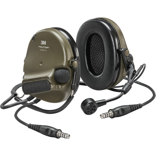 Casque VI NIB avec deux fils de sortie Peltor ComTac, Style Cordon cervical, 22 dB Chandler Sales