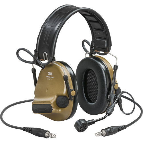 Casque VI NIB avec deux fils de sortie et rail arc Peltor ComTac, Style Bandeau, 23 dB Chandler Sales