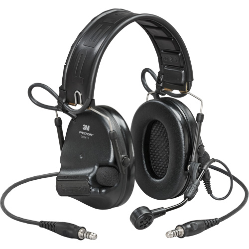 Casque VI NIB avec deux fils de sortie et rail arc Peltor ComTac, Style Bandeau, 23 dB Chandler Sales