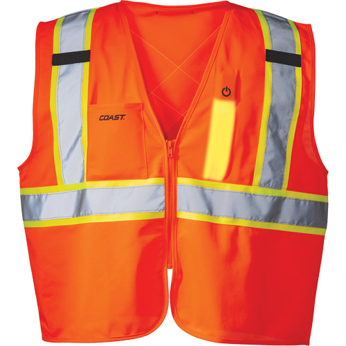 Veste de s&eacute;curit&eacute; SV350 X-Back avec lampe, Orange haute visibilit&eacute;, Petit, Polyester Chandler Sales