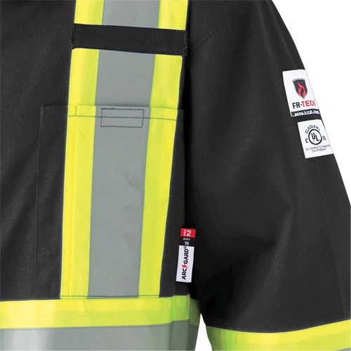7702BK Combinaison ignifuge et r&eacute;sistant &agrave; l'arc &eacute;lectrique 88/12 FR-Tech, Taille 36, Noir, 9,7 cal/cm² Chandler Sales