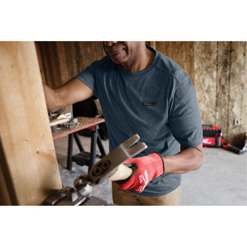 Hybrid Work Tee Shirt, Men's, Small, Blue Chandler Sales