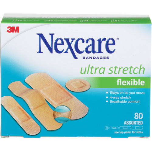 Pansements ultra-extensibles Nexcare, Assorti, Plastique, Non st&eacute;rile Chandler Sales