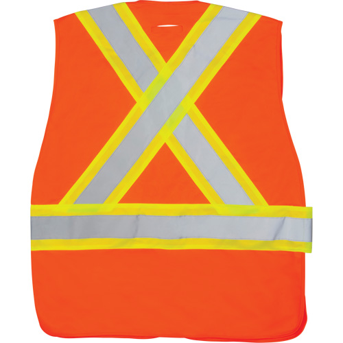 CSA-Compliant High-Visibility Surveyor Vest, High Visibility Orange, Medium, Polyester Chandler Sales