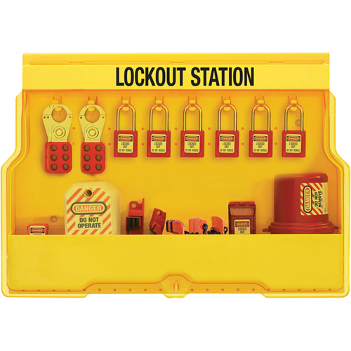 Premier Electrical Lockout Station, Thermoplastic Padlocks, 16 Padlock Capacity, Padlocks Included Chandler Sales