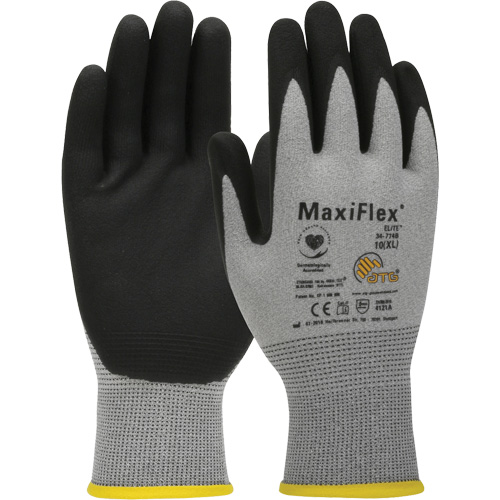 Gants compatibles avec les &eacute;crans tactiles ultral&eacute;gers ATG MaxiFlex Elite, Grand, R&ecirc;vetement Nitrile, Calibre 18, Enveloppe en Nylon Chandler Sales