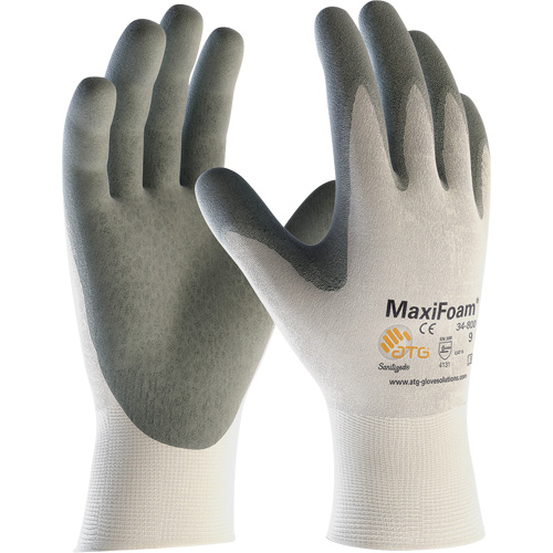 Gants en tricot sans couture de qualit&eacute; sup&eacute;rieure ATG MaxiFoam, Grand, R&ecirc;vetement Nitrile, Calibre 15, Enveloppe en Nylon Chandler Sales