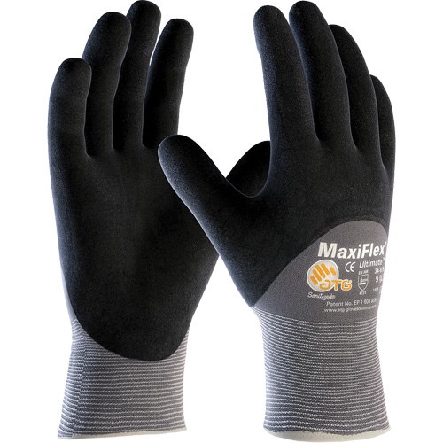 Gants compatibles avec les &eacute;crans tactiles ATG MaxiFlex Ultimate, Grand, R&ecirc;vetement Nitrile, Calibre 15, Enveloppe en Nylon/&eacute;lasthanne Chandler Sales
