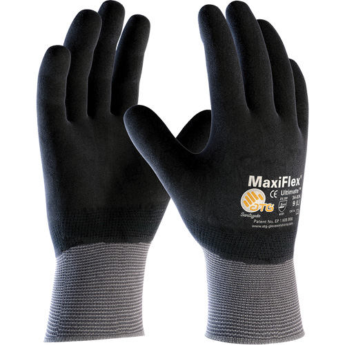 Gants compatibles avec les &eacute;crans tactiles ATG MaxiFlex Ultimate, Grand, R&ecirc;vetement Nitrile, Calibre 15, Enveloppe en Nylon/&eacute;lasthanne Chandler Sales