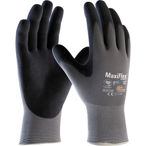 ATG MaxiFlex&reg; Ultimate AD-APT Touchscreen Compatible Gloves, X-Small, Nitrile Coating, 15 Gauge, Nylon/Elastane Shell Chandler Sales