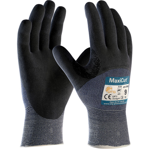 Gants r&eacute;sistants aux coupures en tricot sans couture ATG MaxiCut Ultra, Taille Grand, Calibre 15, Rev&ecirc;tement Nitrile, Enveloppe en Fil technique, ASTM ANSI niveau A3/EN 388 niveau 5/EN 388 niveau C Chandler Sales