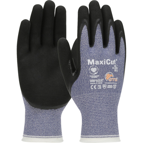 Gants r&eacute;sistants aux coupures dans un milieu de travail huileux ATG MaxiCut, Taille Grand, Calibre 15, Rev&ecirc;tement Nitrile, Enveloppe en Fil technique, ASTM ANSI niveau A3/EN 388 niveau 4/EN 388 niveau C Chandler Sales