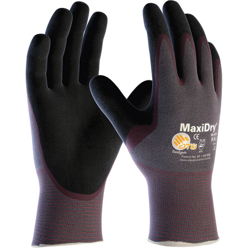 Gants sans couture ultra l&eacute;gers ATG MaxiDry, Grand, R&ecirc;vetement Nitrile, Calibre 15, Enveloppe en Nylon/&eacute;lasthanne Chandler Sales