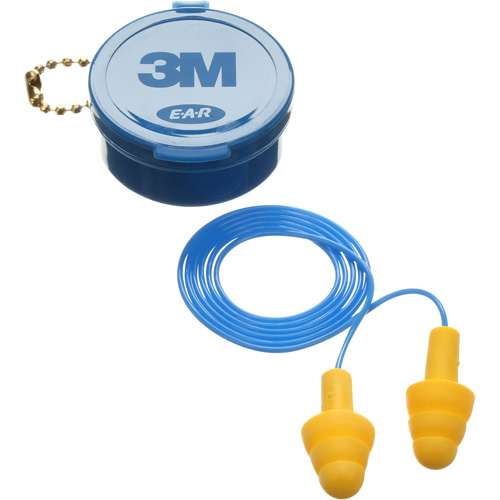 E-A-R Ultrafit Premolded Earplugs, Corded, Pair - Plastic Case, 25 dB NRR, One-Size Chandler Sales