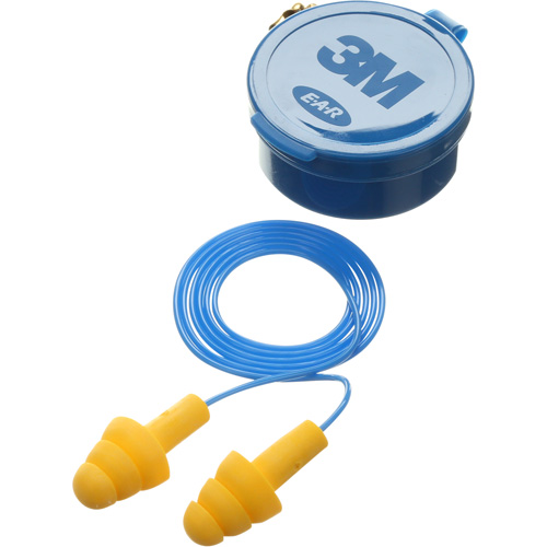 E-A-R Ultrafit Premolded Earplugs, Corded, Pair - Plastic Case, 25 dB NRR, One-Size Chandler Sales