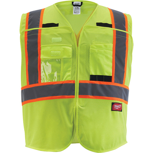 Flagman Safety Vest, High Visibility Lime-Yellow, Medium/Small Chandler Sales