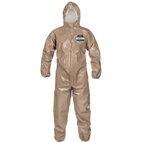 Coveralls, ChemMax 4 Plus, Large, Brown Chandler Sales