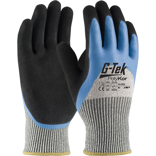 Gants isol&eacute;s r&eacute;sistants aux coupures G-Tek PolyKor, Taille Petit, Calibre 13, Rev&ecirc;tement Latex de caoutchouc, Enveloppe en Fil technique, ANSI/ISEA 105 niveau 3 Chandler Sales