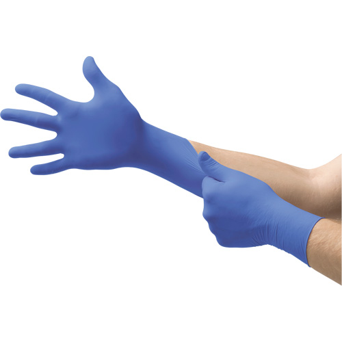 Gants d'examen d'usage multiple Microflex Cobalt N19, T-petit, Nitrile, 3,9 mils, Sans poudre, Bleu, Classe 2 Chandler Sales