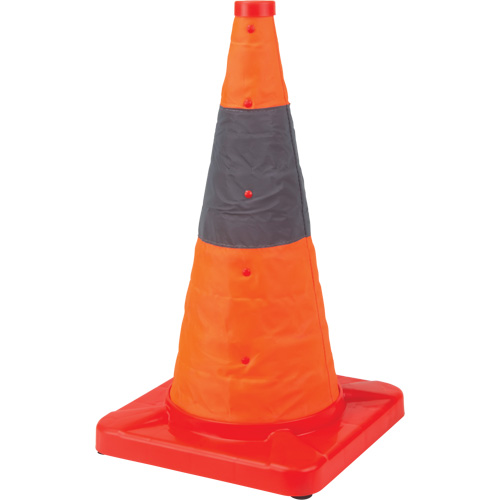 C&ocirc;ne de signalisation repliable, 18" h, Orange Chandler Sales