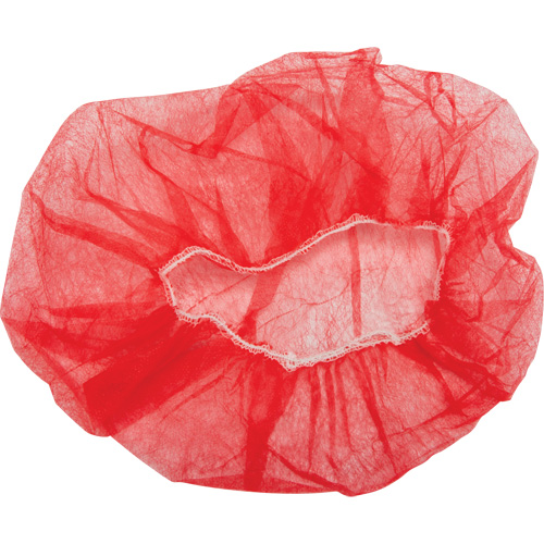 Bouffant Caps, Polypropylene, 21", Red Chandler Sales