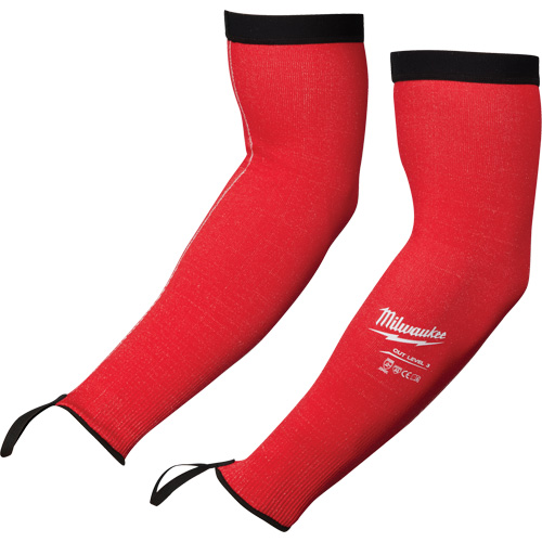 Protective Sleeves, Polyethylene, 16", ANSI/ISEA 105 Level 3/EN 388 Level 3/EN 388 Level C, Red Chandler Sales