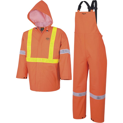 R85 Ensemble imperm&eacute;able de s&eacute;curit&eacute; 3 pi&egrave;ces ignifuge Element FR, Petit, Orange haute visibilit&eacute; Chandler Sales