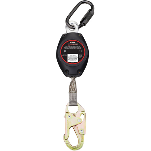 Dynamic Small Snap Hook Self-Retracting Lifeline, 11', Polyester, Swivel Chandler Sales