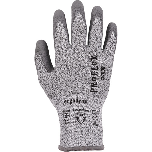 ProFlex 7030 Cut-Resistant Gloves, Size Small, 13 Gauge, Polyurethane Coated, Nylon/HPPE/Spandex Shell, ASTM ANSI Level A3/EN 388 Level C Chandler Sales