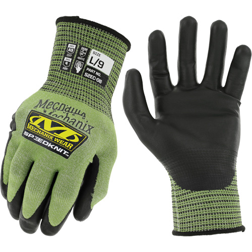Gants r&eacute;sistants aux coupures SpeeKnit S2EC06, Taille Petit/7, Calibre 18, Rev&ecirc;tement Ur&eacute;thane, Enveloppe en PEHP/Tungst&egrave;ne, ASTM ANSI niveau A4/EN 388 niveau D Chandler Sales