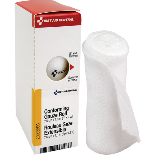 Recharge de bandage en gaze &eacute;tirable et conforme SmartCompliance, Rouleau, 6' lo x 3" la, St&eacute;rile, Dispositif m&eacute;dical Classe 1 Chandler Sales