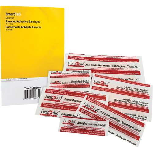 Recharge de bandages adh&eacute;sifs SmartCompliance, Assorti, Tissu/Plastique, Non st&eacute;rile Chandler Sales