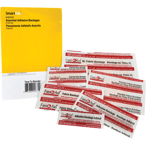 SmartCompliance&reg; Refill Adhesive Bandages, Assorted, Fabric/Plastic, Non-Sterile Chandler Sales