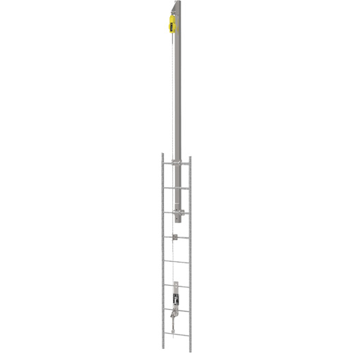 Latchways&reg; Vertical Ladder Lifeline with SRL Ladder Extension Post Kit, Stainless Steel Chandler Sales