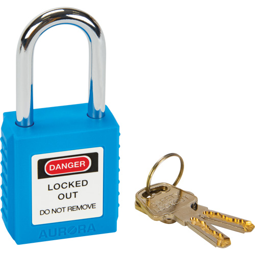 Lock for Lockouts, Safety Padlock, Keyed Different, Thermoplastic, 1-1/2" Width Chandler Sales