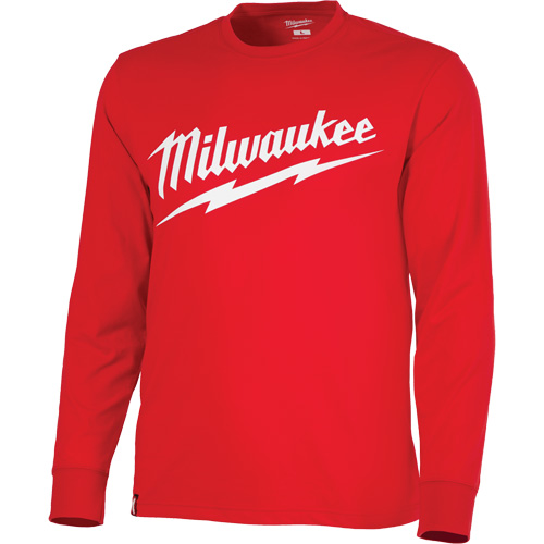 Chandail &agrave; manches longues tr&egrave;s r&eacute;sistant avec logo Milwaukee, Hommes, Petit, Rouge Chandler Sales