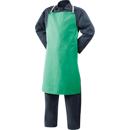 Weldlite Fire-Resistant Cotton Apron, Bib, 36" L, Green Chandler Sales