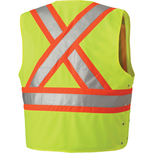 131 Veste de s&eacute;curit&eacute; avec c&ocirc;t&eacute;s r&eacute;glables, Jaune lime haute visibilit&eacute;, 6T-Grand/7T-Grand, Polyester Chandler Sales