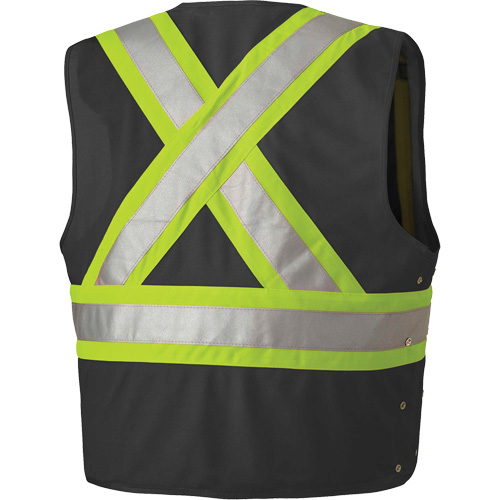 135 Safety Vest with Adjustable Sides, Black, 2X-Large/3X-Large, Polyester Chandler Sales