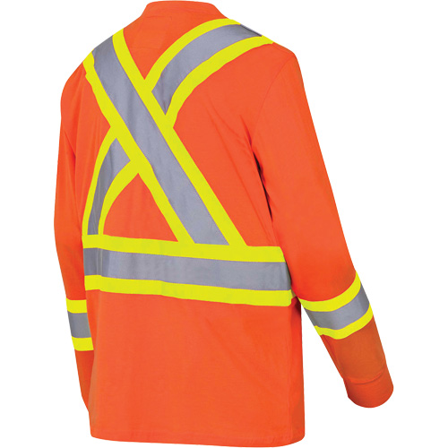 6981 Long-Sleeved Safety Shirt, Cotton, Small, High Visibility Orange Chandler Sales