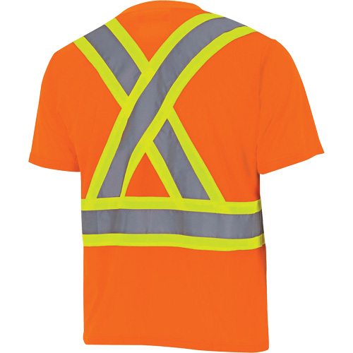 6990 Chandail de s&eacute;curit&eacute; en il-de-perdrix, Polyester, T-petit, Orange haute visibilit&eacute; Chandler Sales