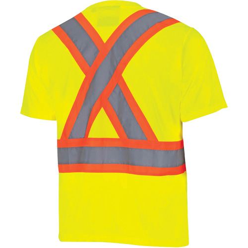 6991 Chandail de s&eacute;curit&eacute; en il-de-perdrix, Polyester, 3T-Grand, Jaune lime haute visibilit&eacute; Chandler Sales