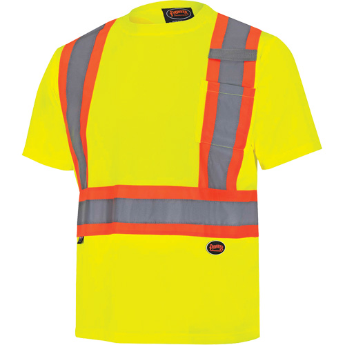 6991 Chandail de s&eacute;curit&eacute; en il-de-perdrix, Polyester, 3T-Grand, Jaune lime haute visibilit&eacute; Chandler Sales