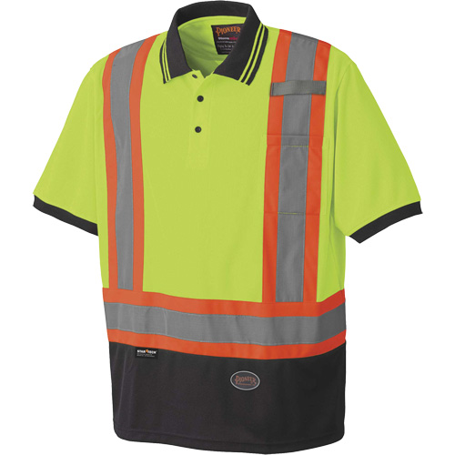 6987 Polo de s&eacute;curit&eacute; en il-de-perdrix, Polyester, T-petit, Jaune lime haute visibilit&eacute; Chandler Sales
