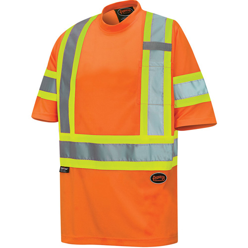 6970 T-shirt de s&eacute;curit&eacute; en il-de-perdrix, Polyester, T-petit, Orange haute visibilit&eacute; Chandler Sales