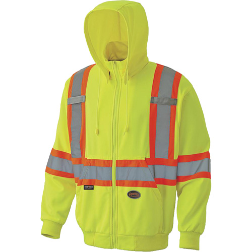 6941 Zip Style Hoodie, X-Small, High Visibility Yellow Chandler Sales