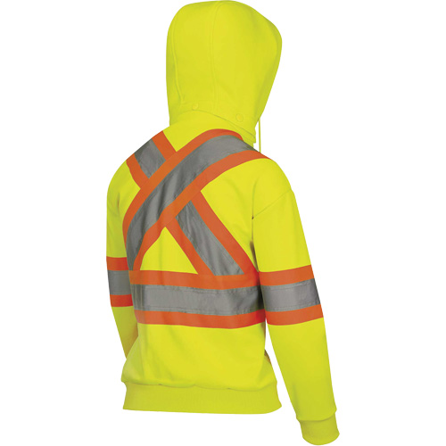 6925W Chandail &agrave; capuche avec fermeture &eacute;clair pour femme, T-petit, Jaune haute visibilit&eacute; Chandler Sales