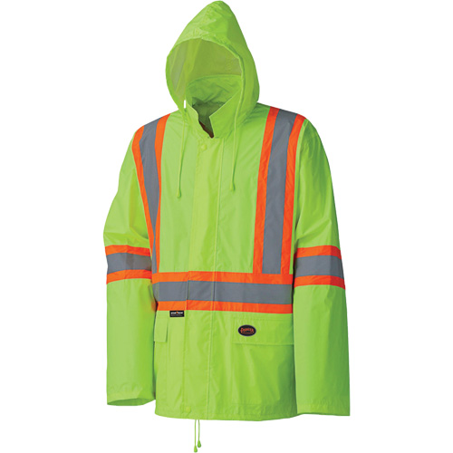 5599 Combinaison de pluie imperm&eacute;able et l&eacute;g&egrave;re, Polyester/PVC, T-petit, Jaune lime haute visibilit&eacute; Chandler Sales